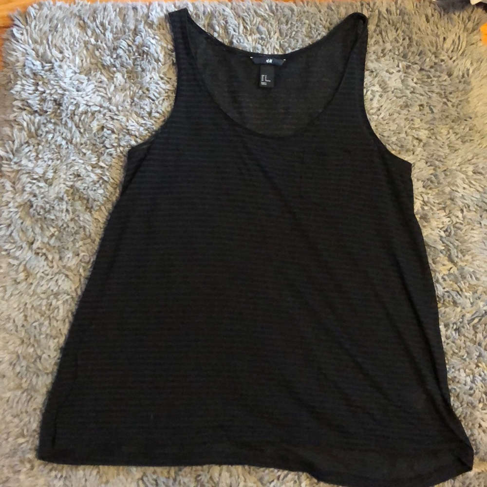 H&M striped pocketed tank top